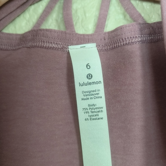 LULULEMON love knot Sleeveless T-shirt with Cross Open Back Women's Pink size 6 - Picture 14 of 14